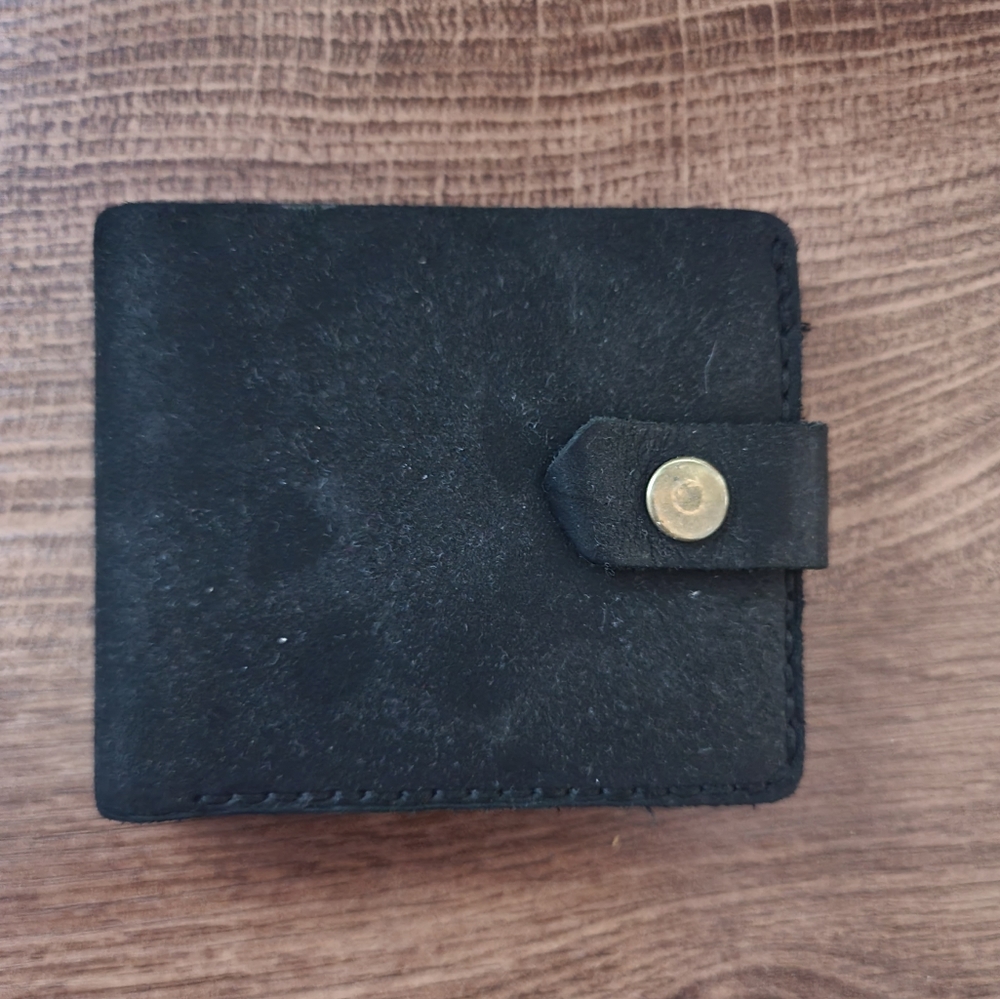 Handmade Leather Black Wallet